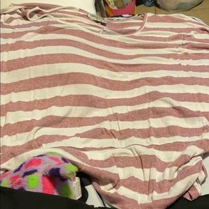 Pink and white stripes shirt